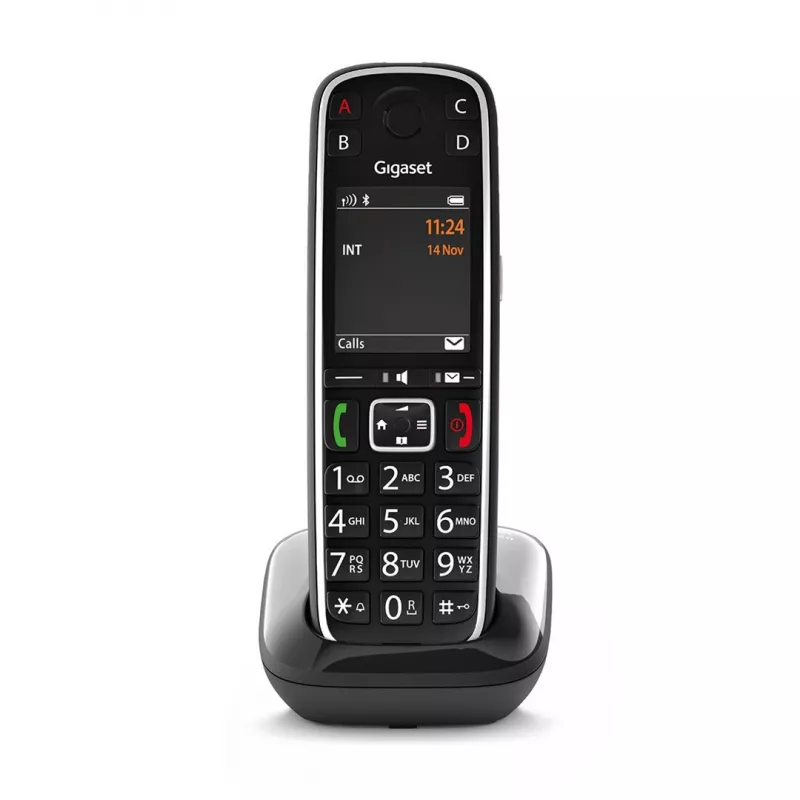 Gigaset E720 Analoginis/DECT telefonas su skambučio numerio atpažinimu Juodas