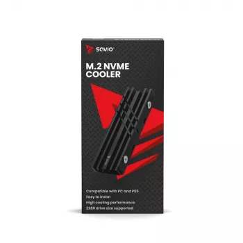 Oro aušintuvas SAVIO M.2 NVMe 2280 AK-60 juodas radiatorius 22x80 mm SSD