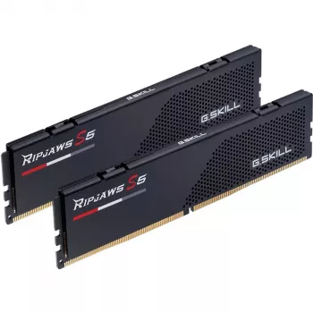 G. Skill Ripjaws S5 64GB (2x 32GB) DDR5 6000MHz dviejų kanalų rinkinys staliniam kompiuteriui juodos spalvos