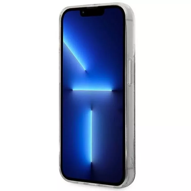 Karl Lagerfeld KLHCP14XLMNMS iPhone 14 Pro Max 6.7 kietas dėklas sidabrinis / sidabrinis Liquid Glitter Monogram