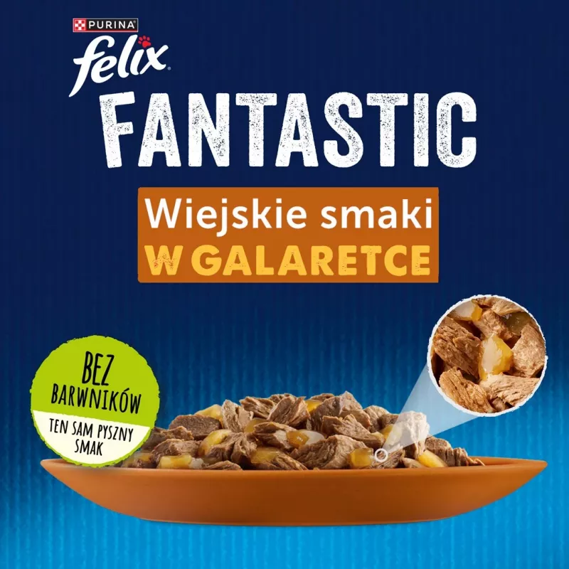 Felix Fantastic triušiena, ėriena - šlapias ėdalas katėms 340 g (4x 85 g)