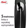 Ištraukiamas pavadėlis Flexi Classic 5 m juodas vidutinio dydžio šunims, virvutė, maks. apkrova 20 kg, šviesą atspindintys elementai