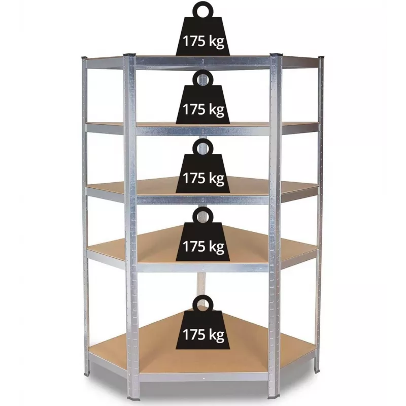 Metalinis kampinis sandėliavimo stelažas G9040 40 cm