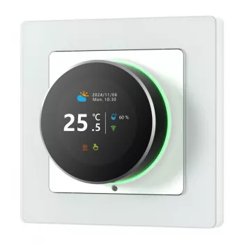 Išmanusis termostatas „Avatto WT20R-WH-3A-W WiFi“ – kambario temperatūros valdiklis su Wi‑Fi ir energijos taupymo režimais