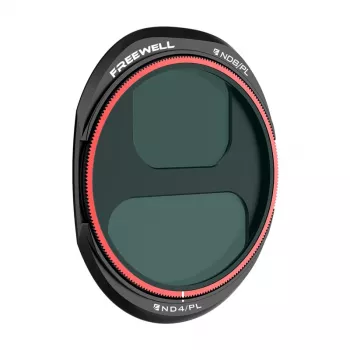 Hibridinis ND8/PL filtras Freewell, skirtas DJI Mavic 4 Pro — neutralus 3 žingsnių tankis su žiediniu poliarizatoriumi