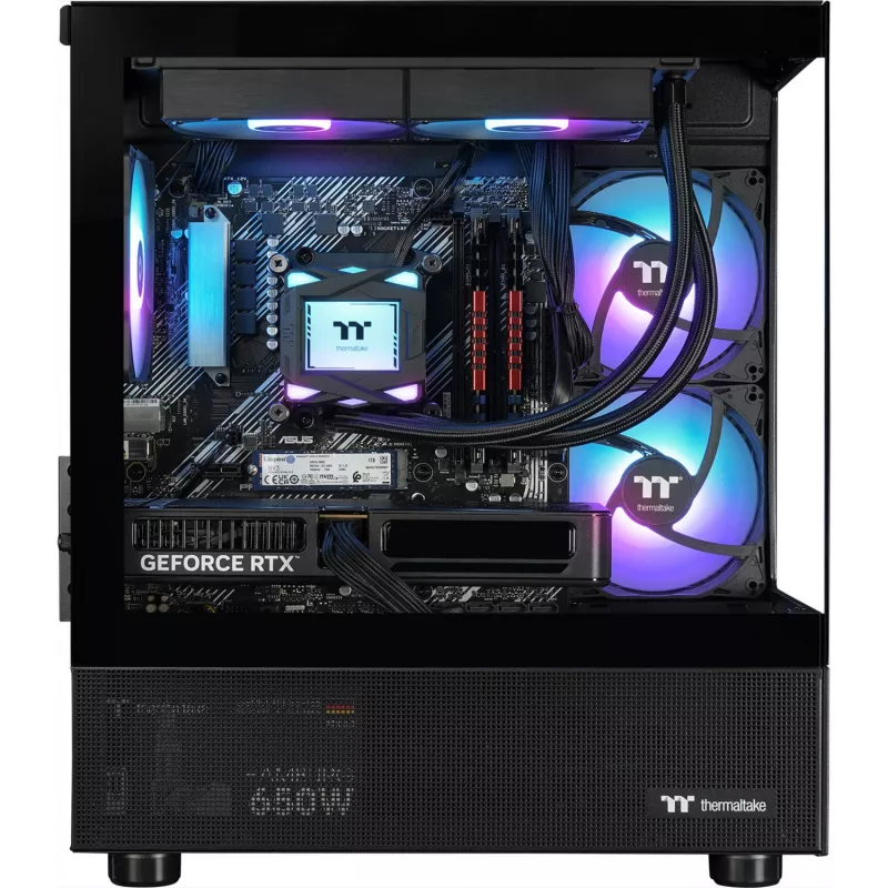 FTW V170A 5060Ti Juoda, žaidimų kompiuteris juodas/permatomas, Windows 11 Home