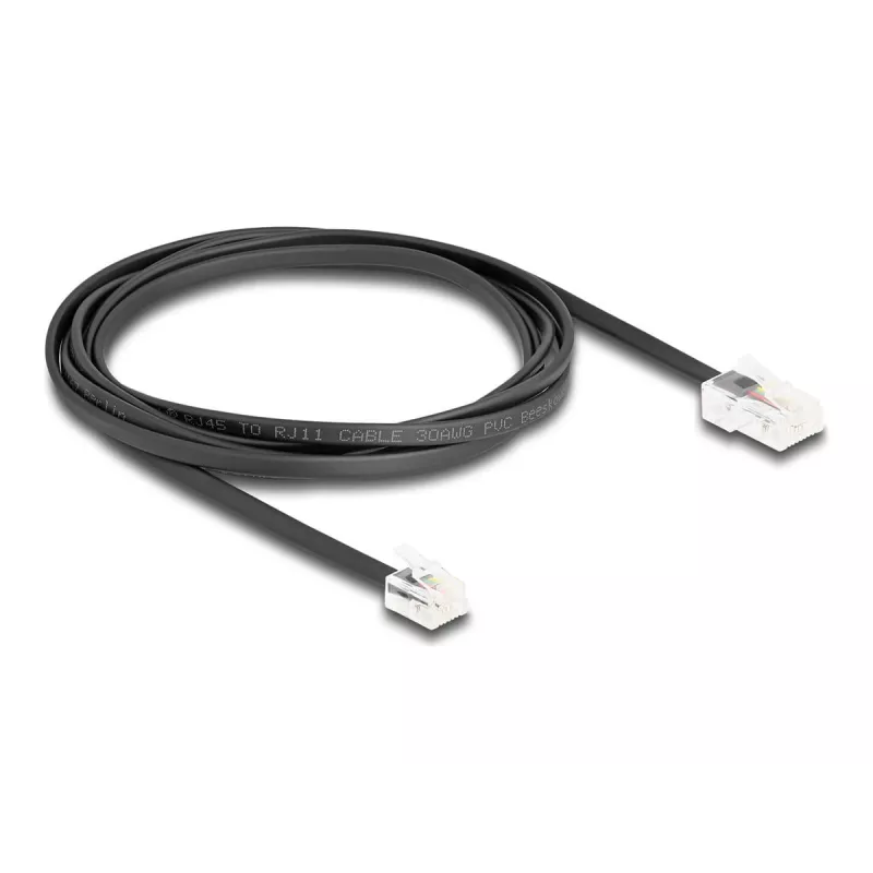 Telefono kabelis DeLOCK 88036 RJ45 į RJ11 2 m juodas