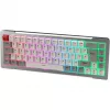Raijintek MGA-68 žaidimų klaviatūra, Hejin Magnetic Yellow jungikliai, DE išdėstymas, sidabrinė