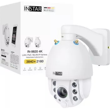 IP kamera Instar IN-9820 4K balta — 4K raiška, naktinis matymas, judesio aptikimas