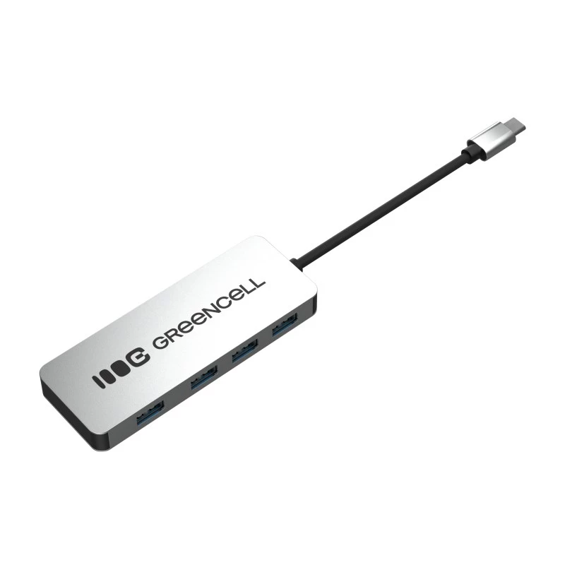 USB šakotuvas Green Cell HUB-GC-C4A — 4 prievadų USB-C 3.0 šakotuvas
