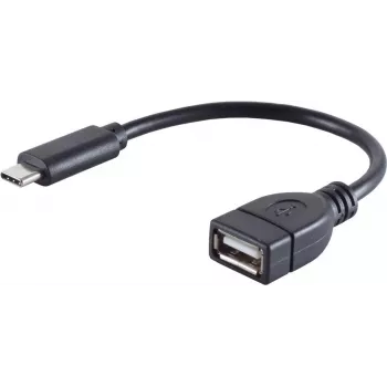 USB laidas S/CONN 13-20015 USB 2.0 0,12 m USB C USB A juodas
