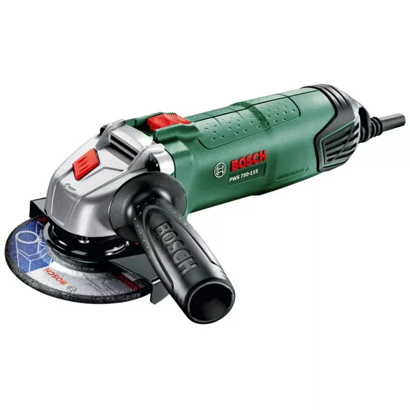 Kampinis šlifuoklis Bosch PWS 750-125 — 750 W, 125 mm disko skersmuo