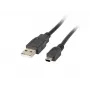 USB 2.0 mini AM-BM5P laidas 1,8 m juodas