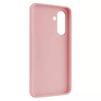 Telefono galinis dangtelis FIXED, skirtas Samsung Galaxy A36 5G — guminis, rožinis