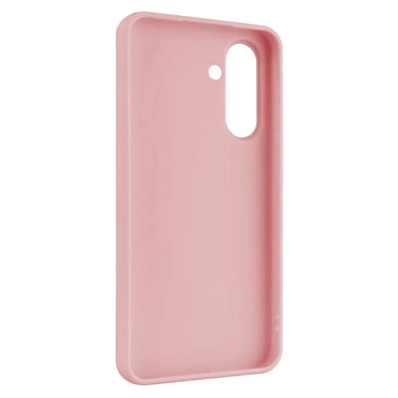 Telefono galinis dangtelis FIXED, skirtas Samsung Galaxy A36 5G — guminis, rožinis