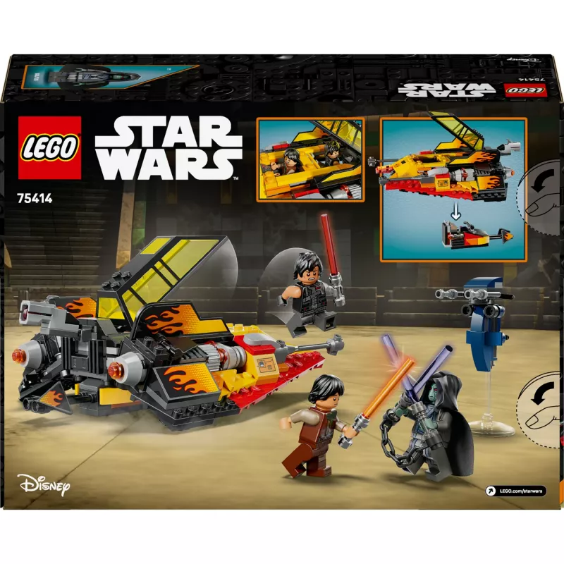 LEGO Star Wars Flame Speeder 75414 sniego transporto priemonės rinkinys — 349 dalys, 3 minifigūrėlės, amžius 7+