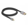 DeLOCK Mini DisplayPort į DisplayPort kabelis 8K 60 Hz 1 m pilkas metalinis be skląsčio
