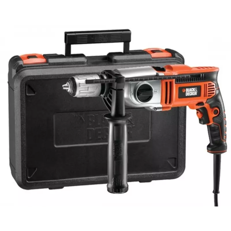 1100W 13mm Juoda+DECKER smūginis grąžtas