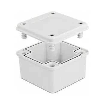 DeLOCK montavimo korpusas, IP65, atsparus vandeniui, 96 x 96 x 60 mm, pilkas