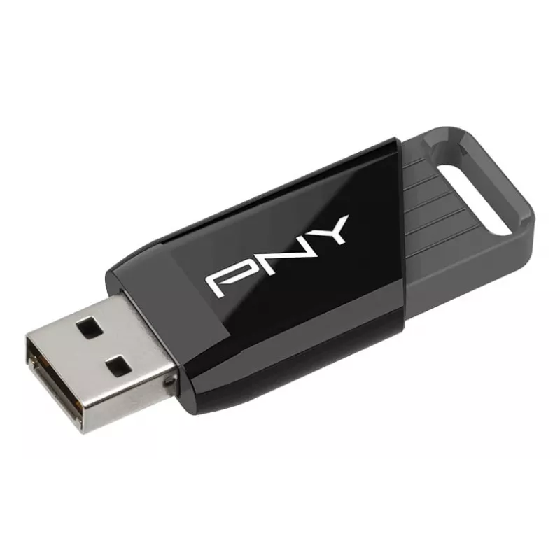 PNY Attaché X, 64 GB, USB Type-A, 3.2 Gen 1 (3.1 Gen 1), 130 MB/s, Dia, Juodas