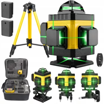 Extralink lazerinio nivelyro rinkinys kryžminis plokštuminis 4D su trikoju