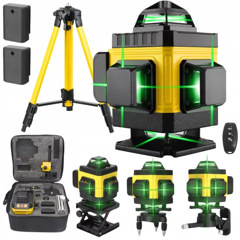 Extralink lazerinio nivelyro rinkinys kryžminis plokštuminis 4D su trikoju