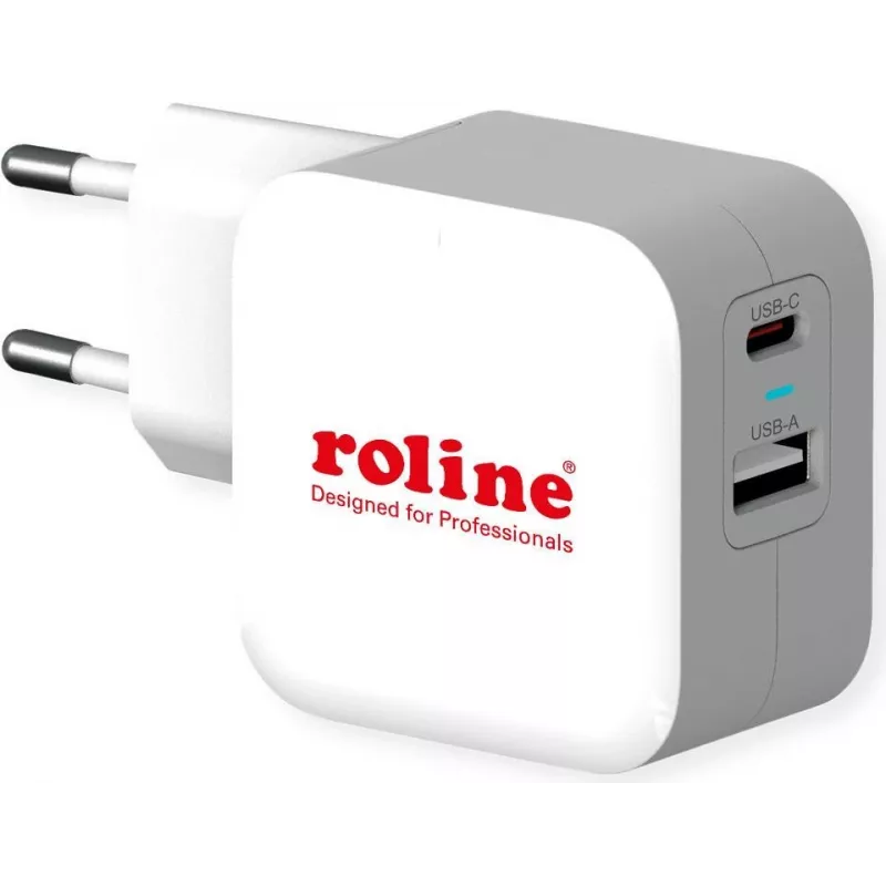 ROTRONIC-SECOMP Roline - Maitinimo blokas - 38 W - 3 A - PD 3.0, QC 3.0 - 2 išvesties prievadai (USB, USB-C)