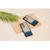 man and wood telefono dėklas Samsung Galaxy Note 20 Ultra — mėlyna gėlė juodame fone