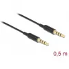 Garso kabelis DeLOCK 66075 0,5m 3,5mm Juodas