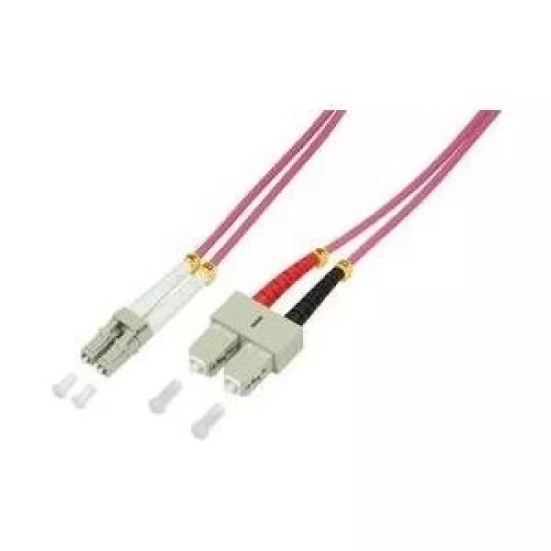 LogiLink - Patch-Cable - SC multi-mode (M) į LC Multi-Mode (M) - 1,0 m - Skaidulinė optika - Duplex - 50/125 mikrometrai - OM4 - Be halogenų - viržinė violetinė (FP4LS01)