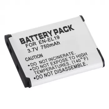 Pakartotinai įkraunama fotoaparato baterija Extra Digital EN-EL19 3,7 V 1050 mAh suderinamiems Nikon fotoaparatams