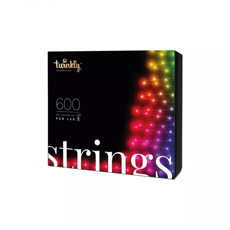 TWINKLY Strings 600 (TWS600STP-BEU) Išmanios kalėdinės eglutės girliandos 600 LED RGB 48 m