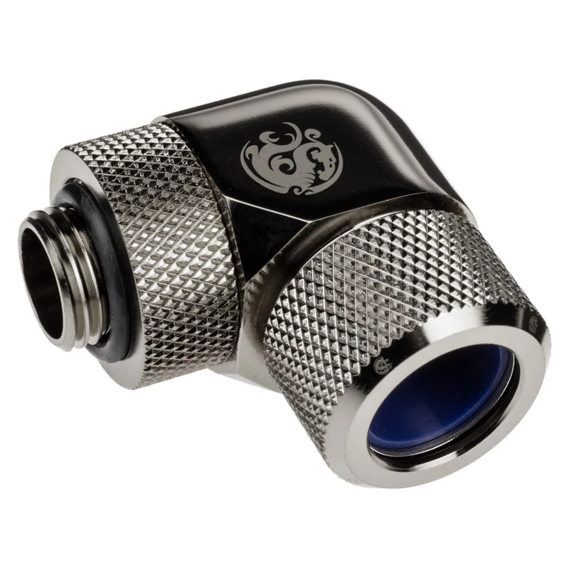 Adapter 90° BitsPower Advanced Multi-Link G1/4 colio AG prie 14 mm OD kietvamzdžio — pasukamas