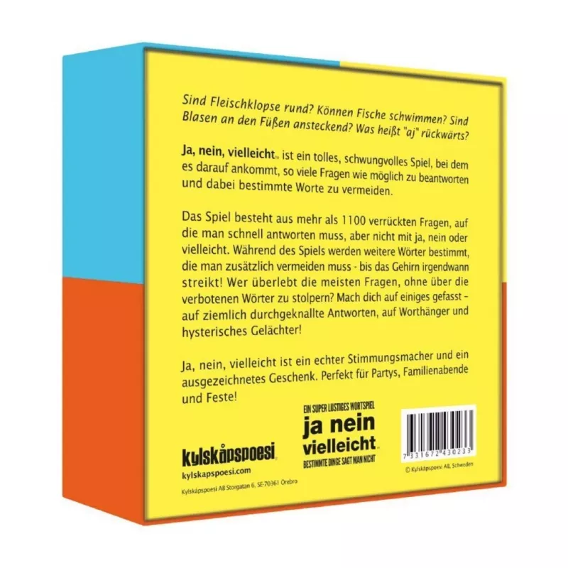 Ja nein vielleicht - Some Things Should Not Be Said, vakarėlių žaidimas
