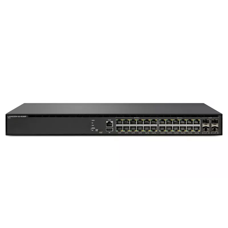 Valdomas komutatorius Lancom Systems GS-4530XP L3 2.5G Ethernet 30 prievadų PoE