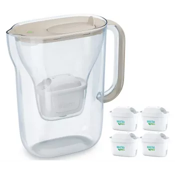Vandens filtro ąsotis BRITA Style Essential 2,4 L su 4 smėlio kasetėmis