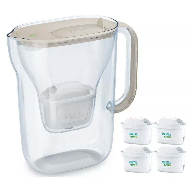 Vandens filtro ąsotis BRITA Style Essential 2,4 L su 4 smėlio kasetėmis