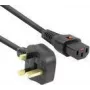 Maitinimo laidas ACT PC980 — UK kištukas į C13 IEC užraktas, 2 m, 230 V 10 A, juodas
