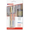 Marker pens Edding e-750 Gold Sidabrinė — metallic ink, round housing, pack with 2