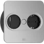 Kištukinis lizdas F tipas + USB A + USB C Bachmann 946.105 Nerūdijantis plienas