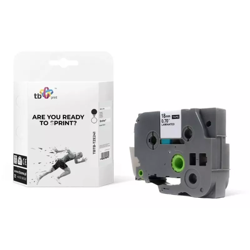 Print, Marking Tape, TBTB-TZE241 (1.80cm, Juoda)