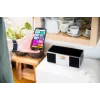 Stovo garsiakalbis JVC RD-E874B Bluetooth 20W juoda sidabrinė – ant grindų statoma garso sistema