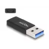 DeLOCK 60001 kabelio lyčių keitiklis USB A USB C juodas