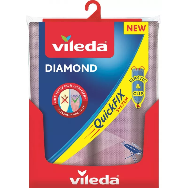 Lygintuvo lentos užvalkalas VILEDA Dimond 173333 standartinėms lentoms 1200×380 mm, medvilnė / putplastis, atsparus karščiui iki 200 °C