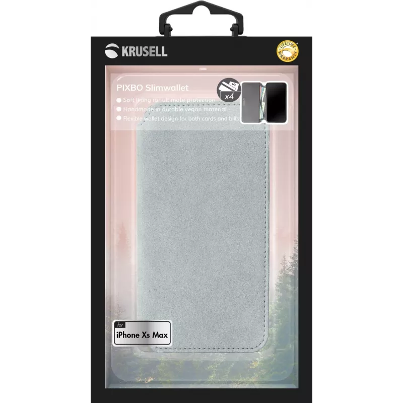 Dėklas-knygelė Krusell Broby 4 Card SlimWallet iPhone XS Max