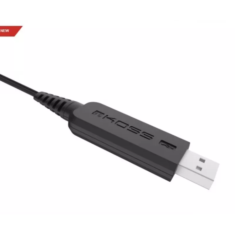 Koss | Ausinės | CS195 USB | Laidinės | Ant ausies | Mikrofonas | Juoda