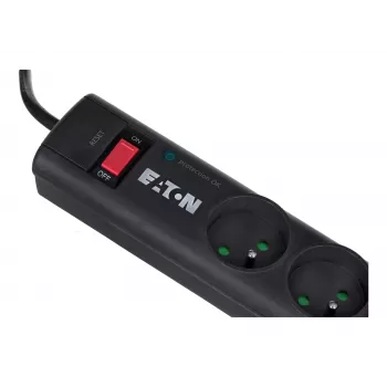 Apsaugos nuo viršįtampių juosta EATON Protection Strip 6 FR — 6x E tipo lizdai, 525 J, 10 A, 220–250 V, 1 m laidas
