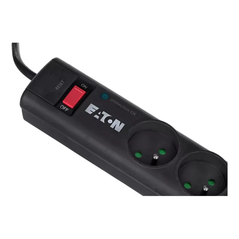 Apsaugos nuo viršįtampių juosta EATON Protection Strip 6 FR — 6x E tipo lizdai, 525 J, 10 A, 220–250 V, 1 m laidas