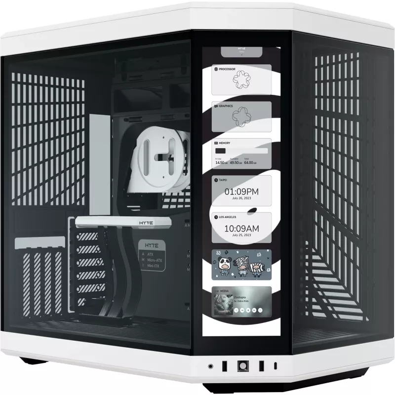 HYTE Y70 Touch Infinite Midi Tower juoda, balta
