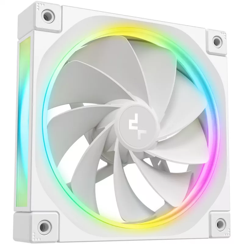 DeepCool FL12R 120 mm kompiuterio ventiliatorius, baltas, 2150 aps./min., aktyvus PFC, ARGB apšvietimas